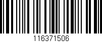 Código de barras (EAN, GTIN, SKU, ISBN): '116371506'