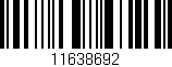 Código de barras (EAN, GTIN, SKU, ISBN): '11638692'