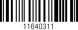 Código de barras (EAN, GTIN, SKU, ISBN): '11640311'