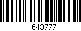 Código de barras (EAN, GTIN, SKU, ISBN): '11643777'