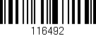Código de barras (EAN, GTIN, SKU, ISBN): '116492'