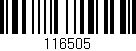 Código de barras (EAN, GTIN, SKU, ISBN): '116505'
