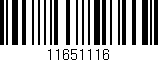 Código de barras (EAN, GTIN, SKU, ISBN): '11651116'