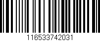 Código de barras (EAN, GTIN, SKU, ISBN): '116533742031'