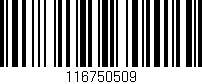 Código de barras (EAN, GTIN, SKU, ISBN): '116750509'