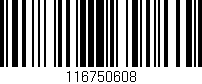 Código de barras (EAN, GTIN, SKU, ISBN): '116750608'