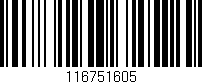 Código de barras (EAN, GTIN, SKU, ISBN): '116751605'