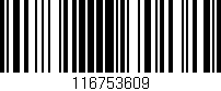 Código de barras (EAN, GTIN, SKU, ISBN): '116753609'
