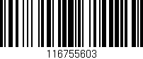 Código de barras (EAN, GTIN, SKU, ISBN): '116755603'