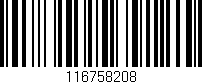 Código de barras (EAN, GTIN, SKU, ISBN): '116758208'