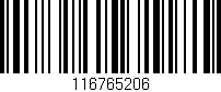 Código de barras (EAN, GTIN, SKU, ISBN): '116765206'