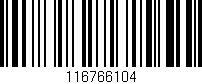 Código de barras (EAN, GTIN, SKU, ISBN): '116766104'