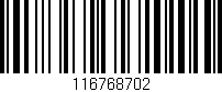 Código de barras (EAN, GTIN, SKU, ISBN): '116768702'