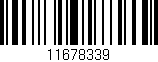 Código de barras (EAN, GTIN, SKU, ISBN): '11678339'