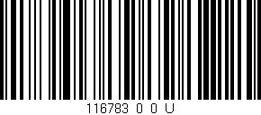 Código de barras (EAN, GTIN, SKU, ISBN): '116783_0_0_U'