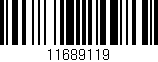 Código de barras (EAN, GTIN, SKU, ISBN): '11689119'