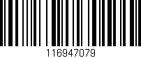 Código de barras (EAN, GTIN, SKU, ISBN): '116947079'