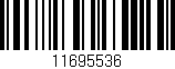 Código de barras (EAN, GTIN, SKU, ISBN): '11695536'
