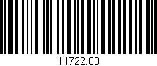Código de barras (EAN, GTIN, SKU, ISBN): '11722.00'
