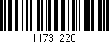 Código de barras (EAN, GTIN, SKU, ISBN): '11731226'