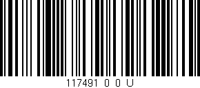 Código de barras (EAN, GTIN, SKU, ISBN): '117491_0_0_U'