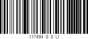 Código de barras (EAN, GTIN, SKU, ISBN): '117494_0_0_U'