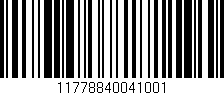 Código de barras (EAN, GTIN, SKU, ISBN): '11778840041001'