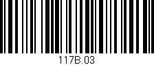 Código de barras (EAN, GTIN, SKU, ISBN): '117B.03'