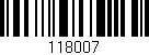 Código de barras (EAN, GTIN, SKU, ISBN): '118007'