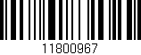 Código de barras (EAN, GTIN, SKU, ISBN): '11800967'