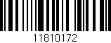 Código de barras (EAN, GTIN, SKU, ISBN): '11810172'