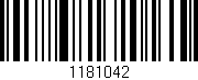 Código de barras (EAN, GTIN, SKU, ISBN): '1181042'