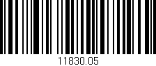 Código de barras (EAN, GTIN, SKU, ISBN): '11830.05'