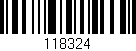 Código de barras (EAN, GTIN, SKU, ISBN): '118324'