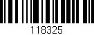 Código de barras (EAN, GTIN, SKU, ISBN): '118325'