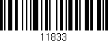 Código de barras (EAN, GTIN, SKU, ISBN): '11833'