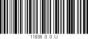 Código de barras (EAN, GTIN, SKU, ISBN): '11836_0_0_U'