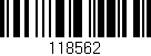 Código de barras (EAN, GTIN, SKU, ISBN): '118562'