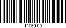 Código de barras (EAN, GTIN, SKU, ISBN): '11863.03'