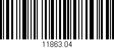 Código de barras (EAN, GTIN, SKU, ISBN): '11863.04'