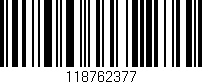 Código de barras (EAN, GTIN, SKU, ISBN): '118762377'