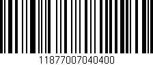 Código de barras (EAN, GTIN, SKU, ISBN): '11877007040400'