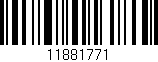 Código de barras (EAN, GTIN, SKU, ISBN): '11881771'
