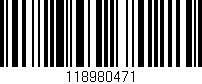 Código de barras (EAN, GTIN, SKU, ISBN): '118980471'