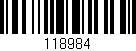 Código de barras (EAN, GTIN, SKU, ISBN): '118984'