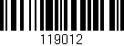 Código de barras (EAN, GTIN, SKU, ISBN): '119012'