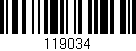 Código de barras (EAN, GTIN, SKU, ISBN): '119034'