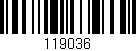 Código de barras (EAN, GTIN, SKU, ISBN): '119036'