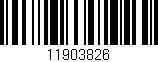 Código de barras (EAN, GTIN, SKU, ISBN): '11903826'