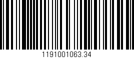 Código de barras (EAN, GTIN, SKU, ISBN): '1191001063.34'